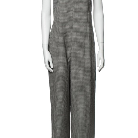 Comme Des Garcons Houndstooth Square-Neck Wool Jumpsuit - Large - Picture 6 of 8